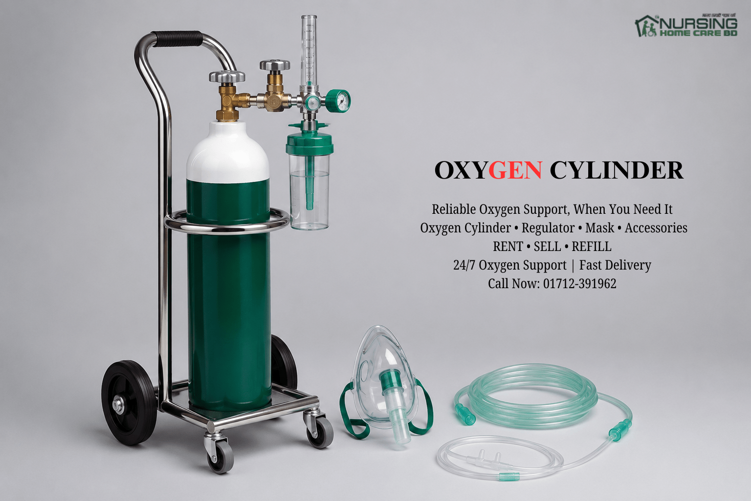 Linde Medical Oxygen Cylinder — Rent & Sell in Dhaka